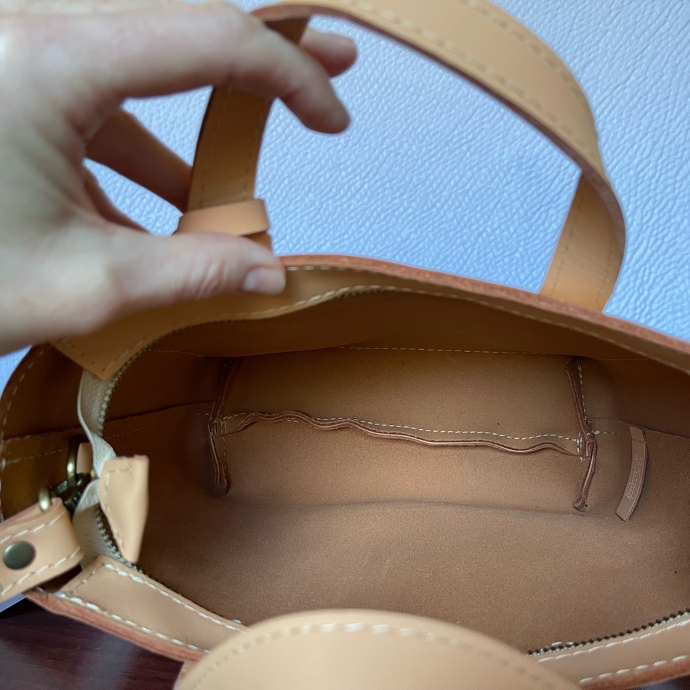 Portland Leather Goods – Mini Crossbody in Mamey w/ Matching Tassel - Picture 4 of 5